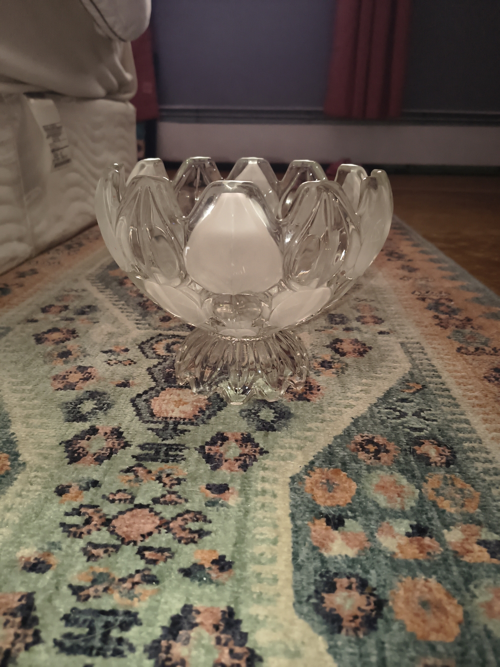 Elegant Moravia Crystal Glass Pedestal Bowl
